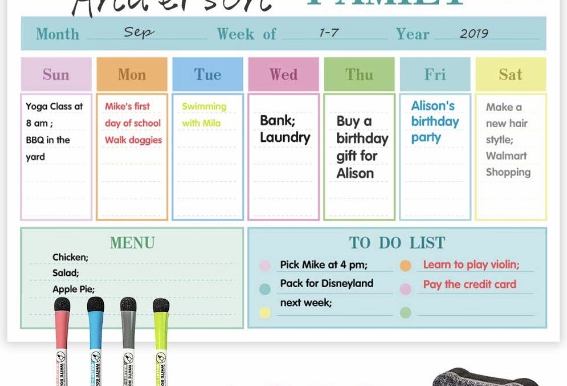 40% OFF Magnetic Dry Eraser Weekly Calendar The Coupon Thang