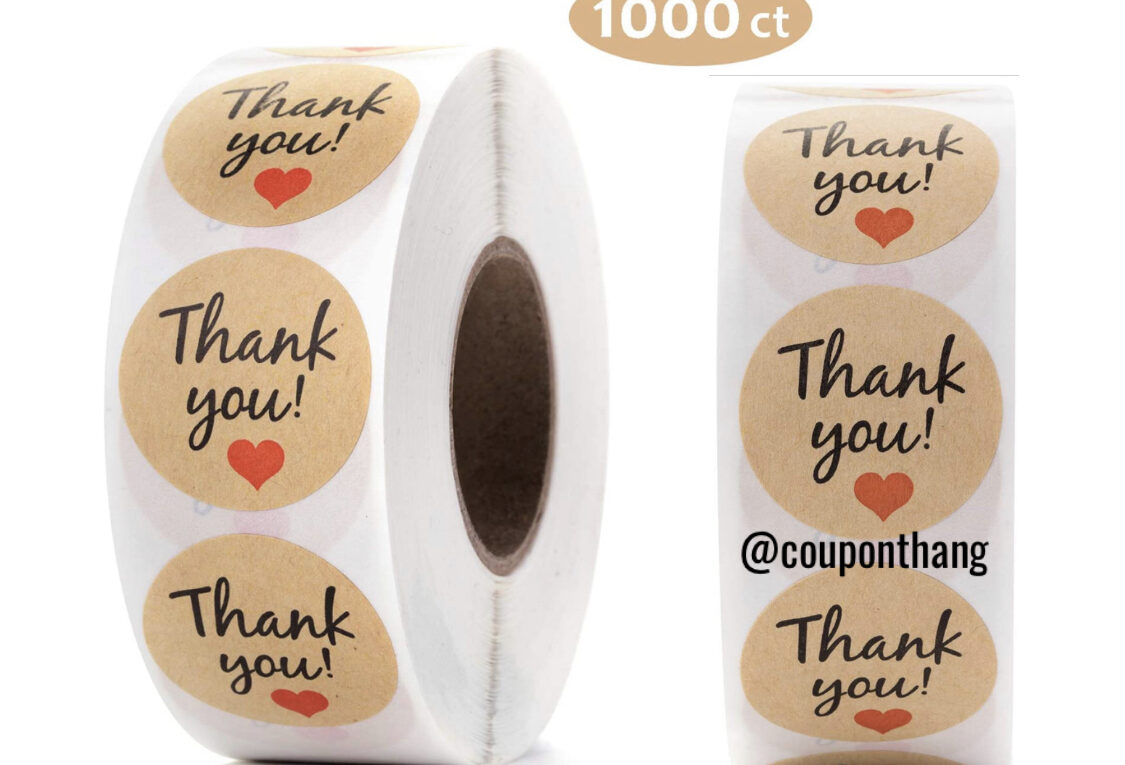 40% OFF Thank You Stickers, 1000 Piece – The Coupon Thang