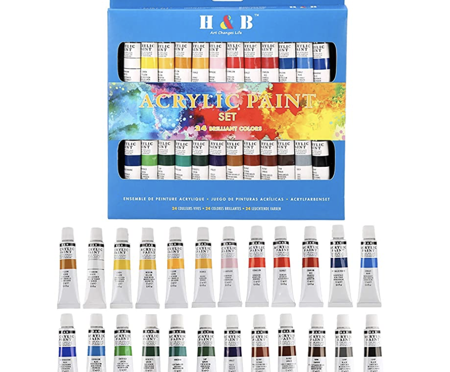 76% OFF H & B Acrylic Paint Set, 24-Piece – The Coupon Thang